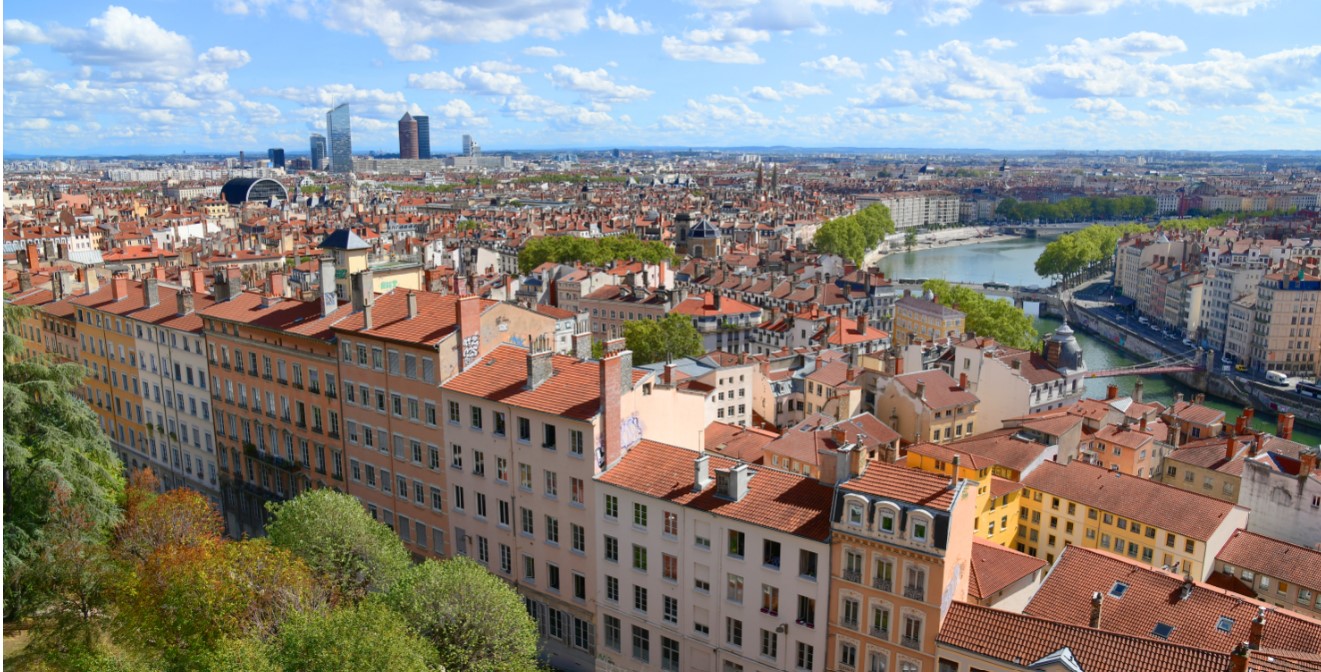 vue de Lyon prise à la Croix-rousse