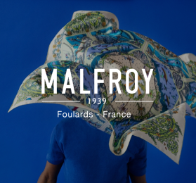 Foulard Maison Malfroy avec logo