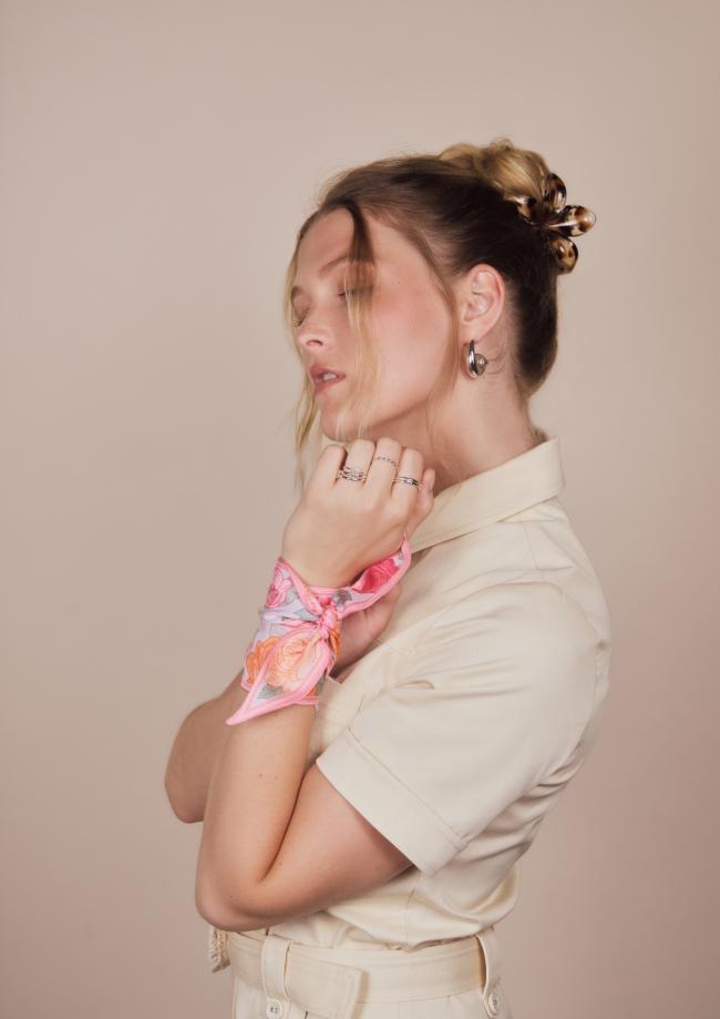 bandeau de soie en bracelet