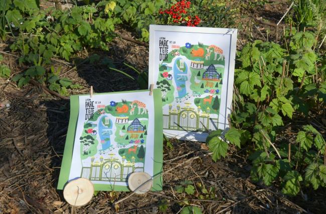 Poster du parc de la Tête d'or de WOP