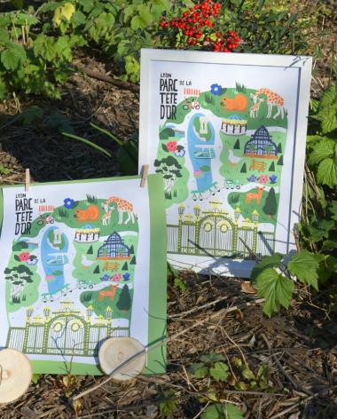 l'affiche du Parc et sa version encadrée 